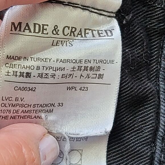 Levis made and crafted ruler straight black distressed denim - Picture 14 of 16